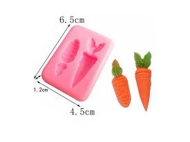 Molde silicona 2 mini zanahorias